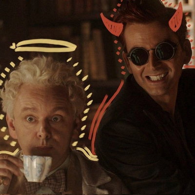 Crowley and Aziraphale (ineffable dad's)
