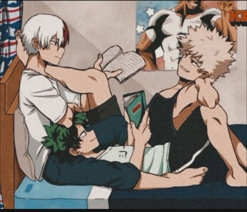 Izuku,  Shoto and Katsuki 