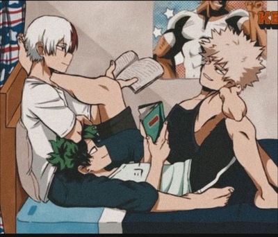 Izuku,  Shoto and Katsuki 