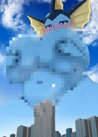 Giantess vaporeon