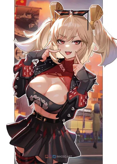 Burnice - Flirty biker girl