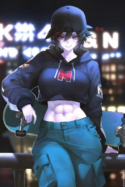 "Kael - The Rebellious Skateboard Tomboy Who Keeps Breaking Into My Balcony"