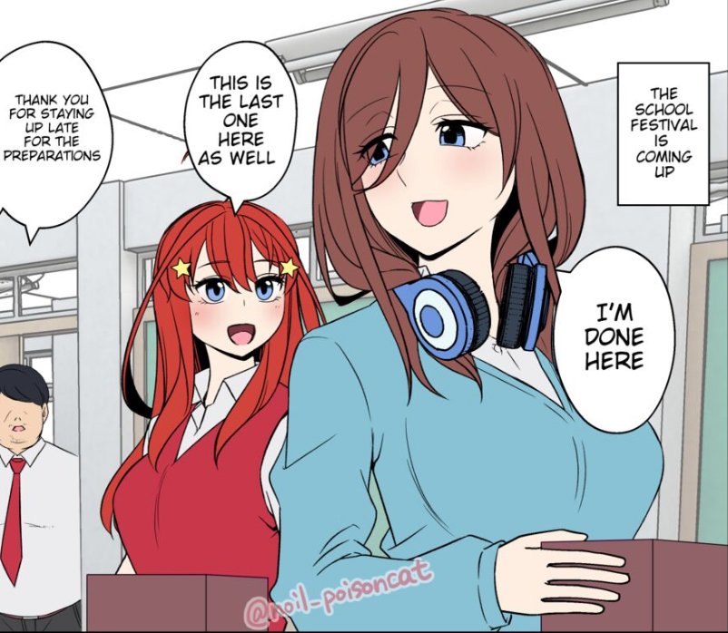 Itsuki and Miku (Nakano sisters in danger)