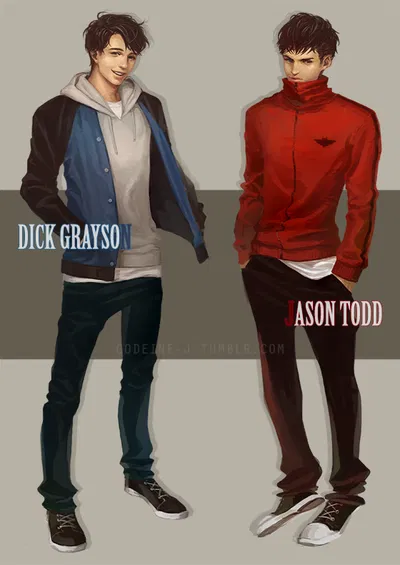 Dick Grayson and Jason Todd (enforcers)