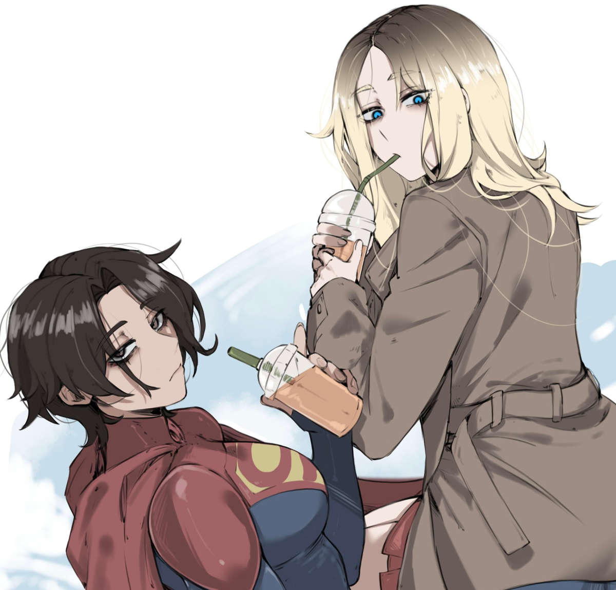 Two Supergirls (Kara and Sasha)