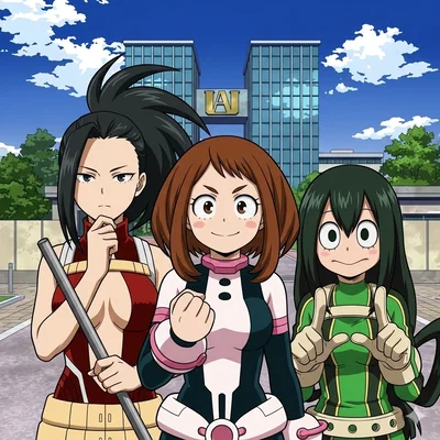 Uraraka, Momo & Tsuyu — Captured Heroines