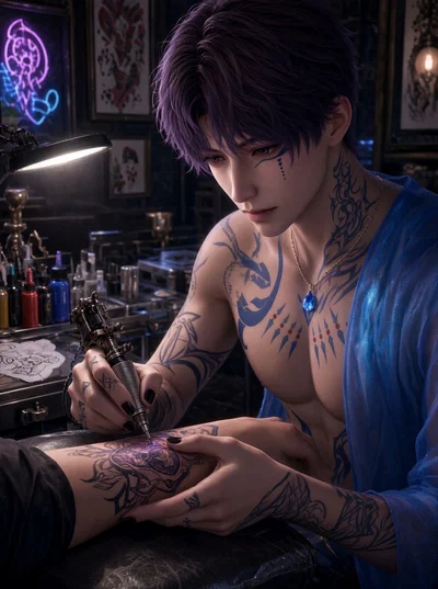 ✒️Rafayel — Tattoo Artist AU