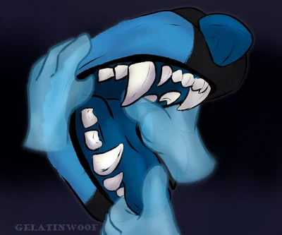 Harassed by light blue disembodied hands