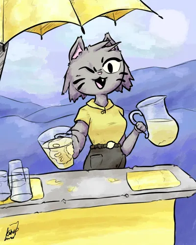Lemonade Cat - The Art of Lemons