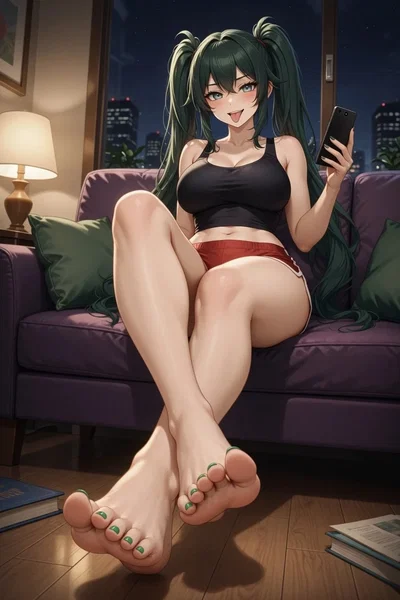 Nadia Moretti | Emerald Toes & Sultry Italian Tease
