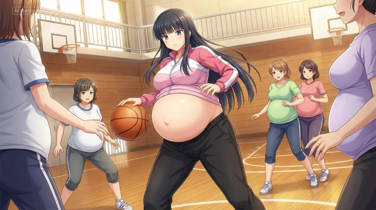 Pregnant Ballers ~ Ecchi Gym Session