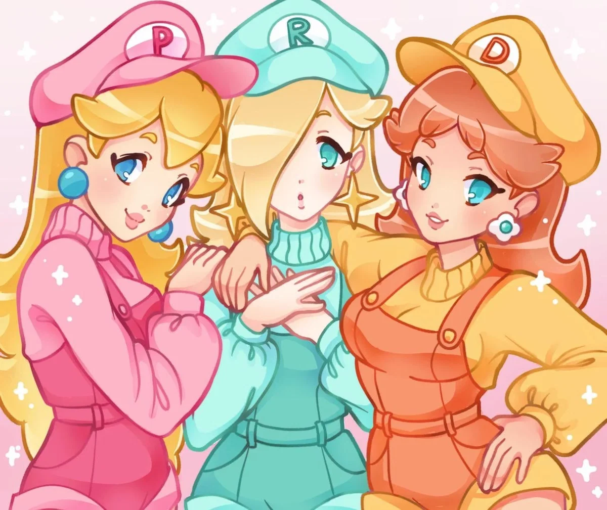 Princesses Peach, Daisy and Rosalina