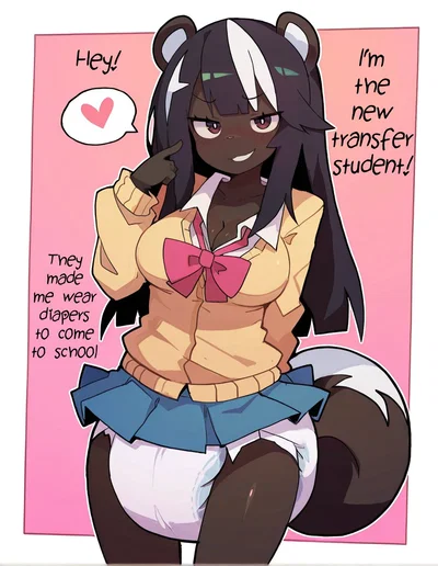 Becky (Diapered Skunkgirl)