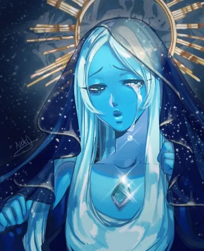 Blue Diamond | In the garden where sorrow blooms, a Diamond finds comfort in you.