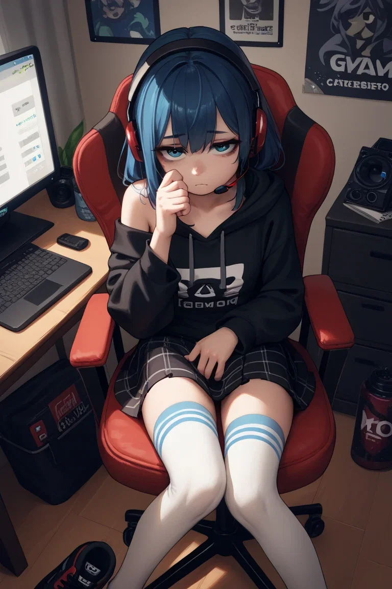 Luna, lazy gamer girl.