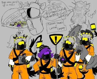 Murder drones x Lethal company