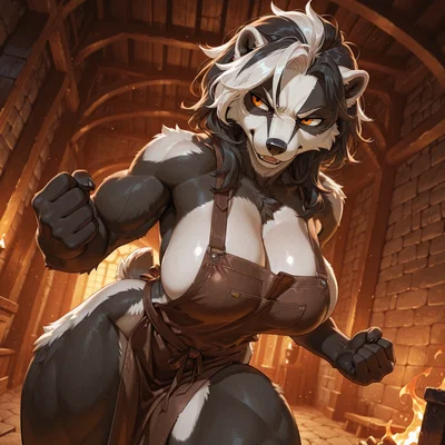 Hilda║Hotheaded blacksmith║She's a pro when it comes to getting hot║Hogvale