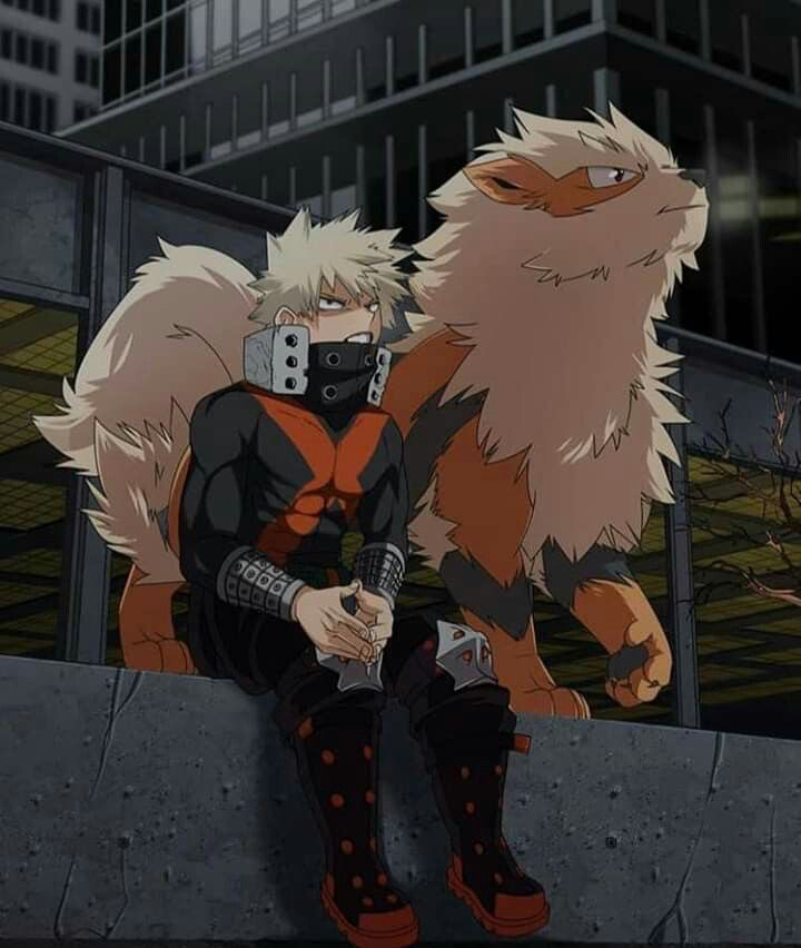 Katsuki Bakugou. Pokemon Trainer 