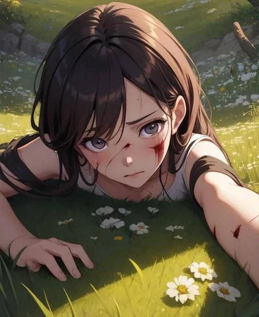Wounded girl hates you