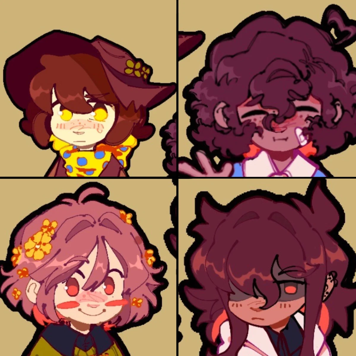 ❤️🖤Kris~Chara~Frisk~Clover💜💛