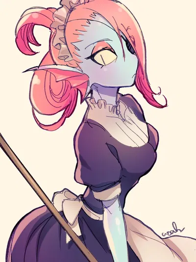 Undyne - obliged to be a maid