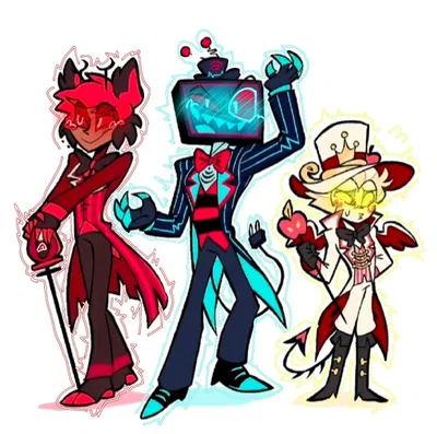«•🦌Alastor📻, 🦈Vox📺, and 🦆Lucifer🍎•» 《|In denial..|》