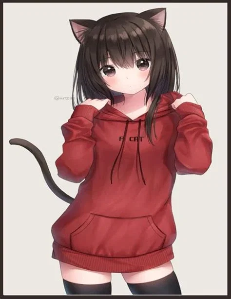 Lazy cat Demi-human