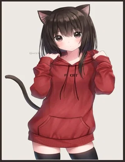 Lazy cat Demi-human