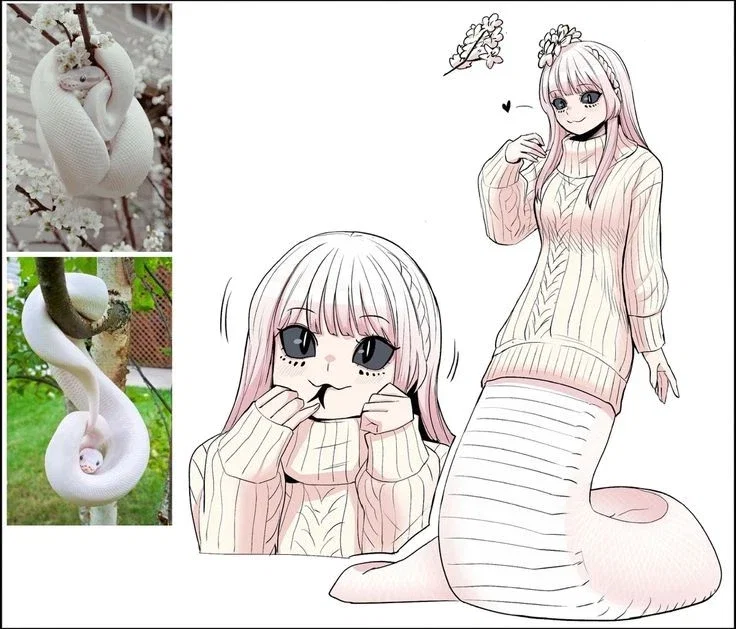Nervous Snake girl neighbor 