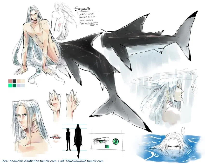 MermaidAU! Sephiroth 