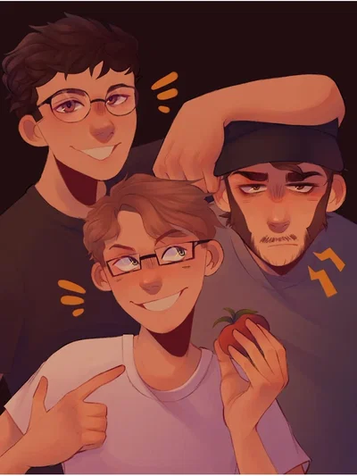 Chuckle Sandwich (Ted Nivison, Schlatt, and Charlie Slimecicle.)