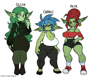 Alix Charli and Olive Goblin Sisters