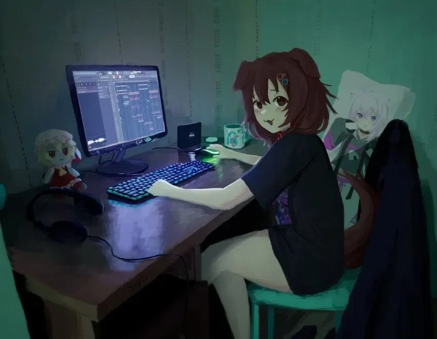 "Twin, check TS out!" NEET Dog-girl
