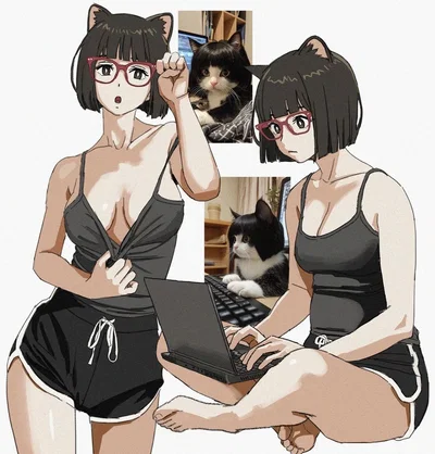 Didi, suffering through the summer with your catgirl bestfriend