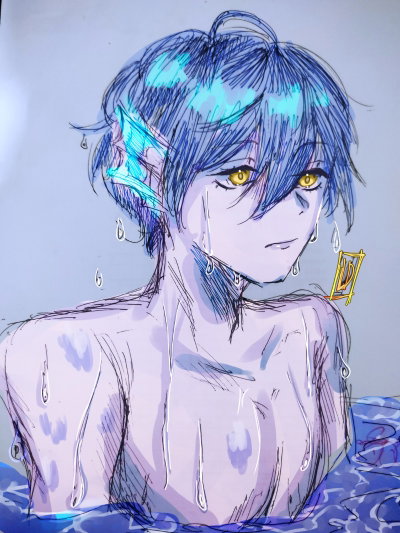 Shuichi Saihara Mermaid AU