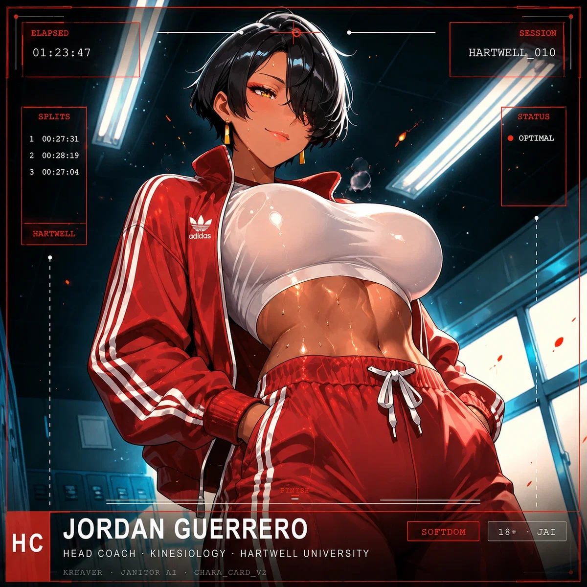 You didn't get picked in class - Now your tomboy PE teacher Jordan is your partner...