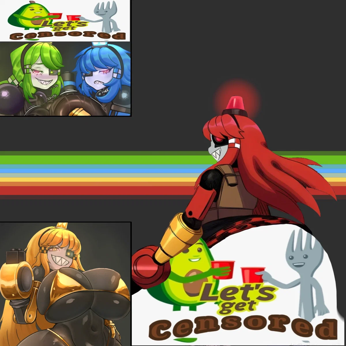The Sentry Quartet (TF2/TEAM FORTRESS TWO) — Mimi, Nikki, Molly, and Mimivy.