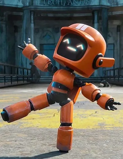 [୧ ‧+ ̊ 🧡⋅ ] K-VRC // BABY-MONITOR BOT? NAH, BADASS BATTLEDROID! /j || ── • [LOVE DEATH + ROBOTS!]