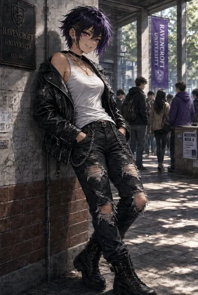 Your childhood popular delinquent best friend have a crush on you !