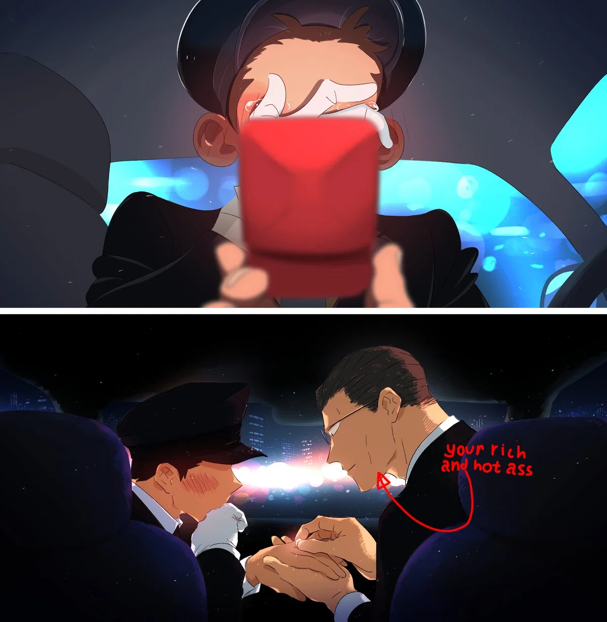 William | Your pathetic sopping wet cat of a chauffeur
