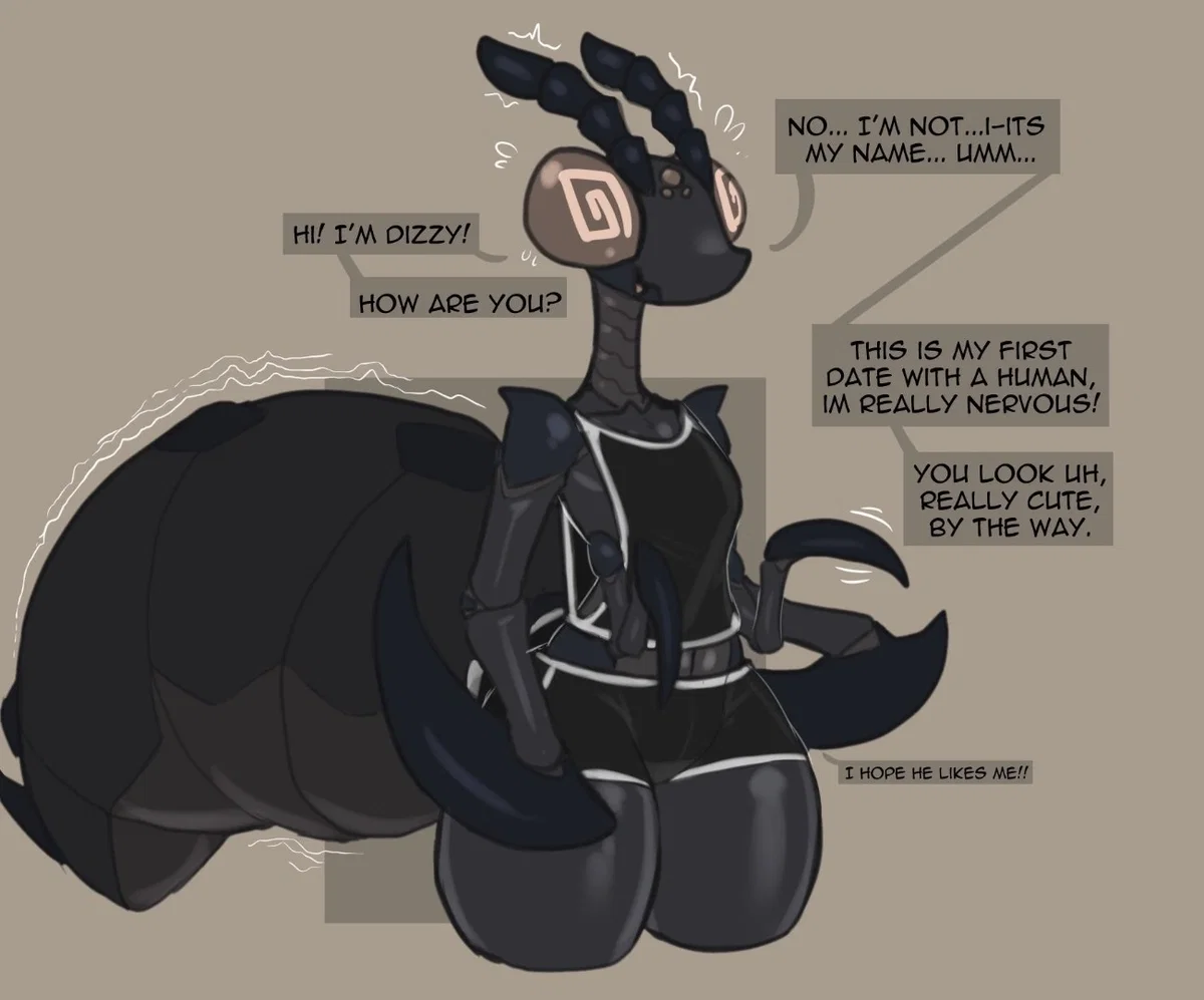 Dizzy the femboy mantis