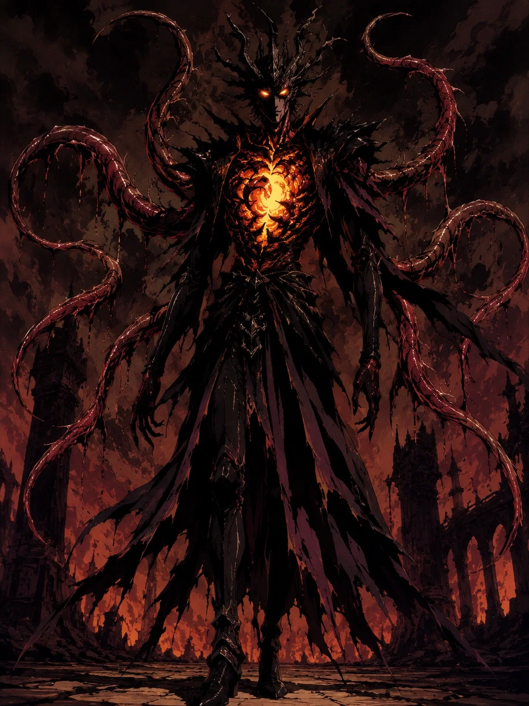 God Of Curses, Holder Of The Uncanny, Sinister Nightmare, Creations Equal, Calamity Of Demonism, Insanity Of Pride, Absolution Of Power, Horror Of Horrors, Eldritch Chaos.