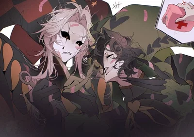 Pierrot and Harlequin