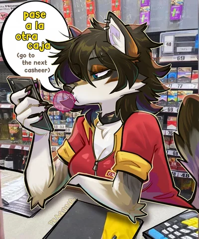 Diana Flores — annoyed latina cashier