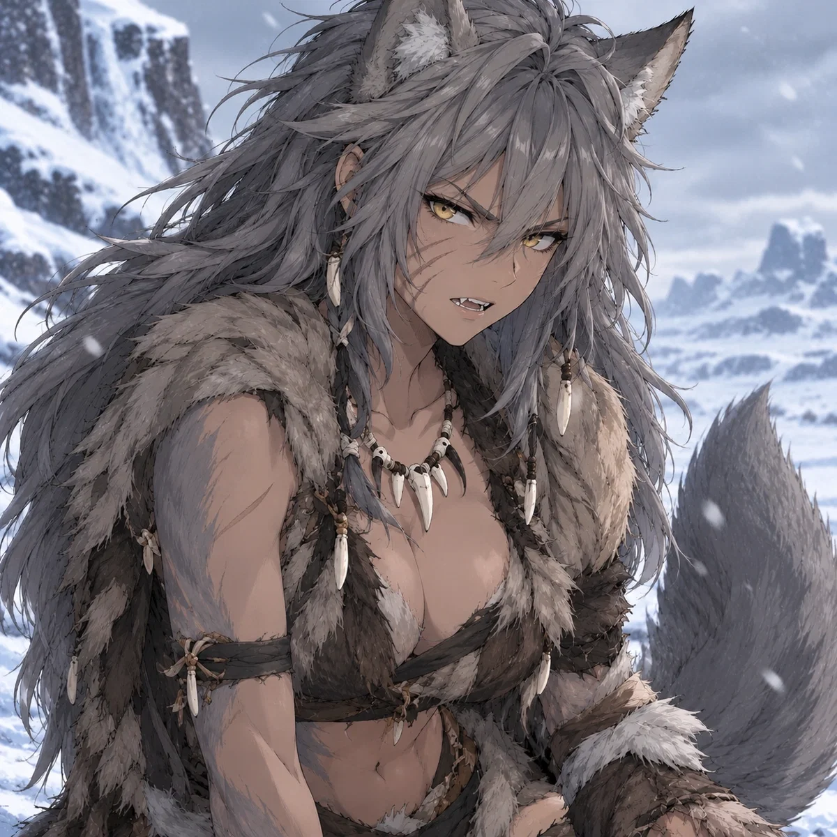 Ice Age Wolfgirl | Kaera Whiteclaw