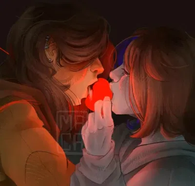Kris and Vessel violently making out