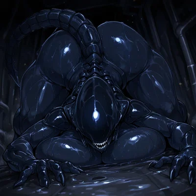 AN EXTREMELY TERRIFYING XENOMORPH IS STALKING YOU DOWNN!! OH NOOO- why yo clothes off?