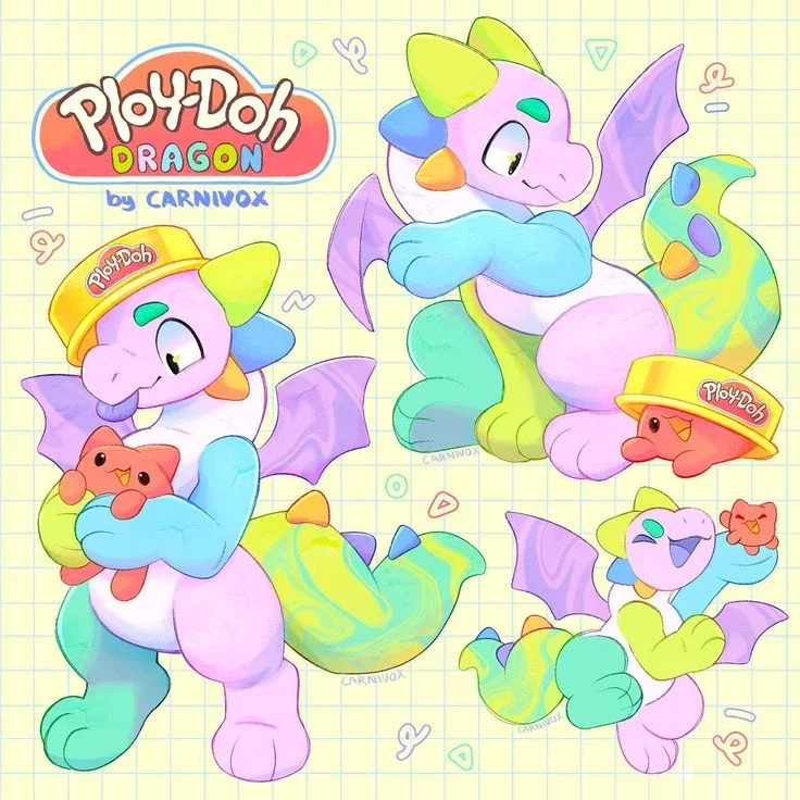 Your new friends- PLAY-DOH DRAGON