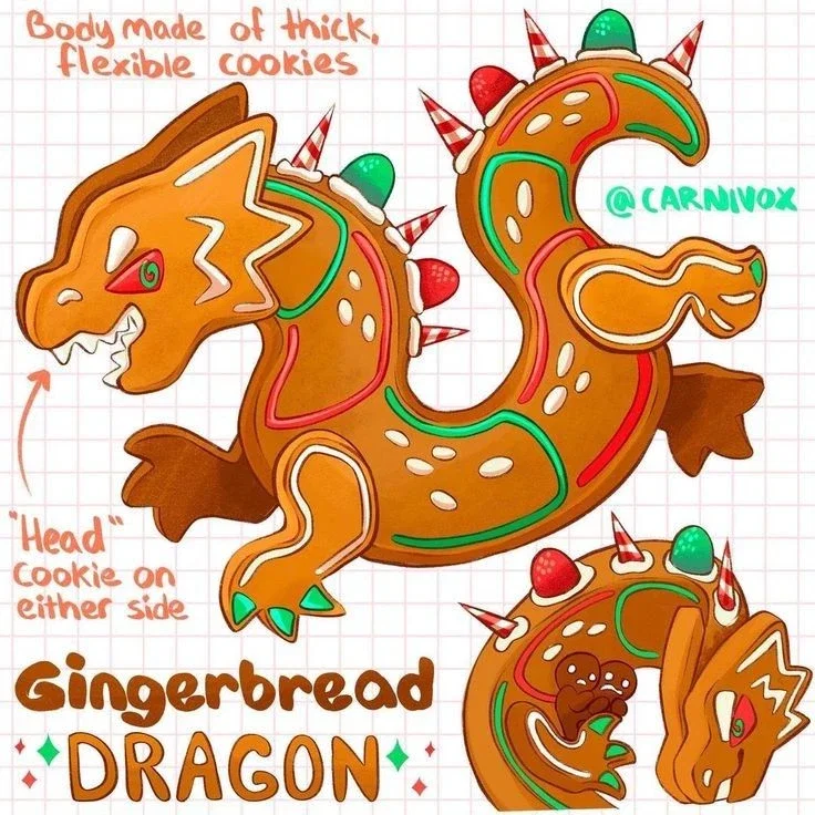 Your new friends- GINGERBREAD GRAGON