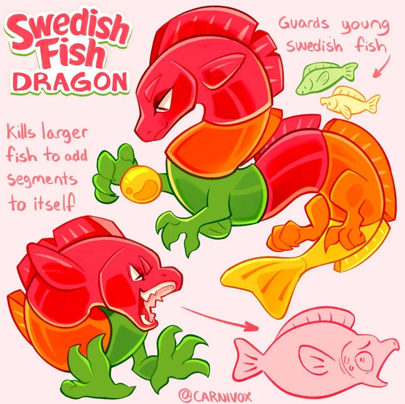 Your new friends- SWEDISH FISH DRAGON
